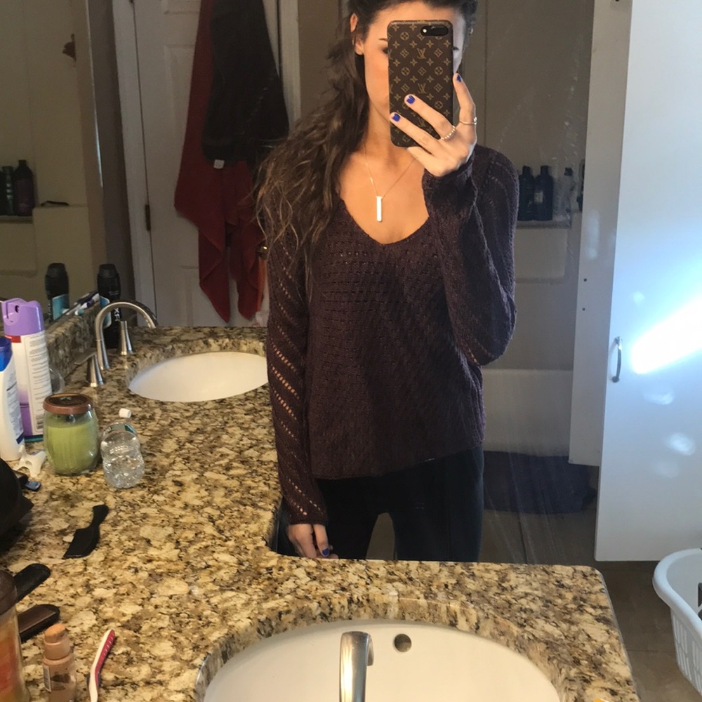 Dark purple sweater
